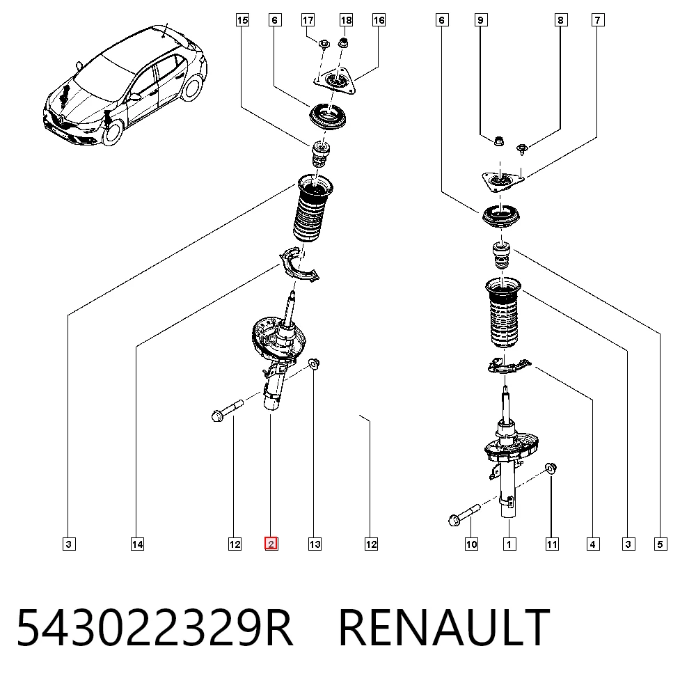 Megane IV Ön amortisör