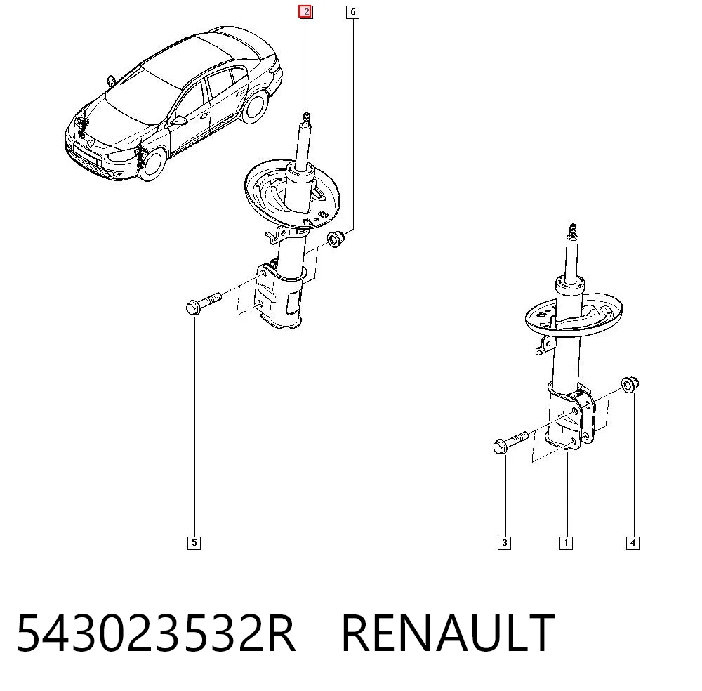 Renault Fluence  Ön amortisör