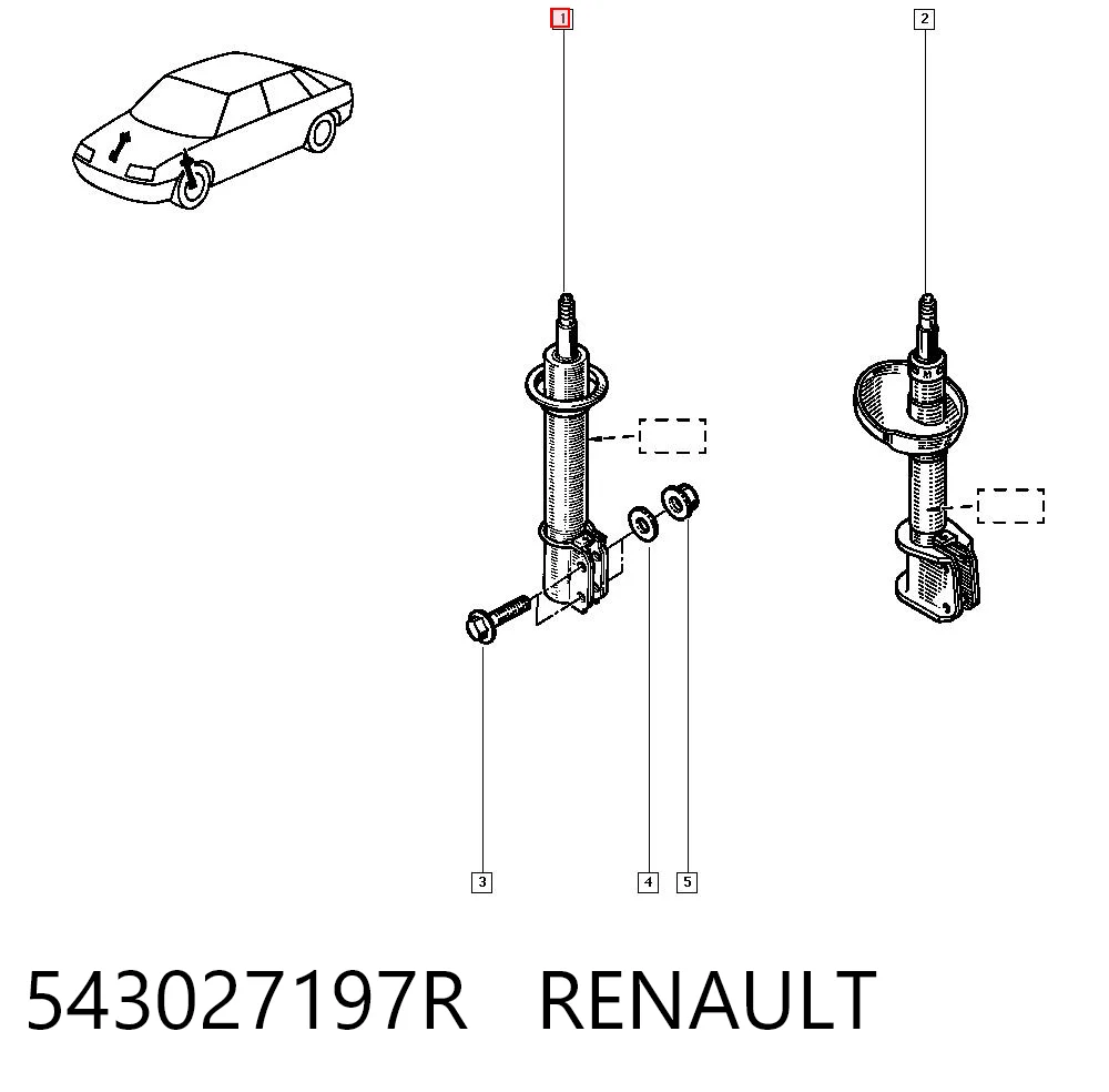 Renault 19 I Ön amortisör