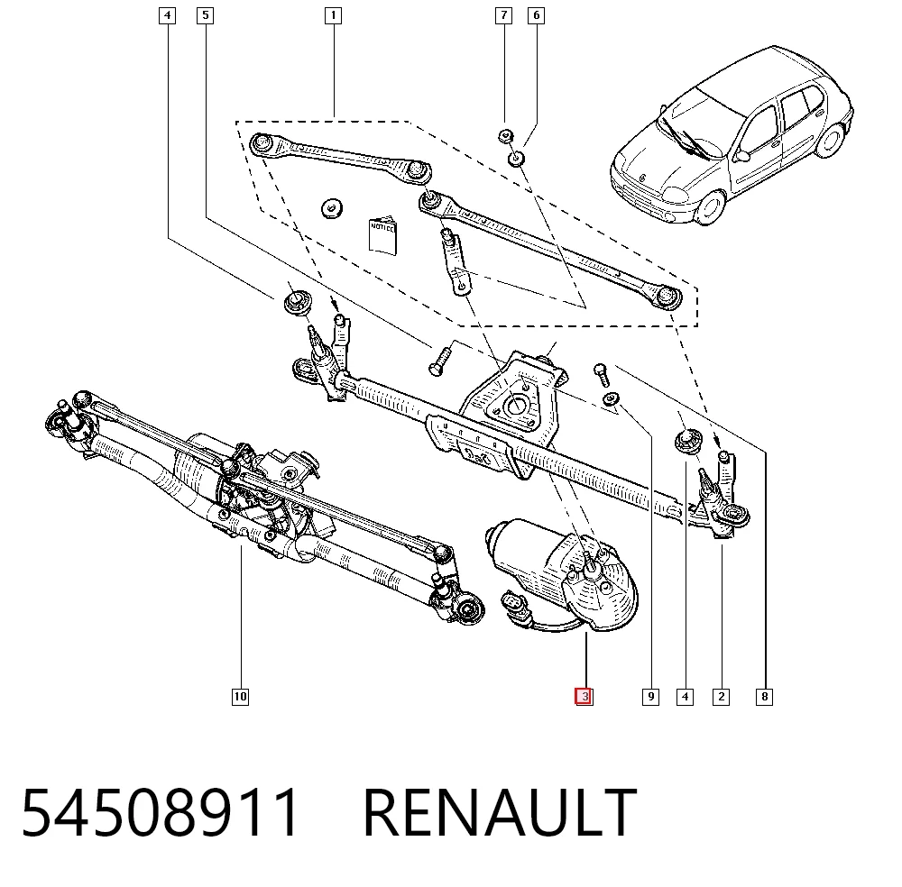 Renault Clio II Silecek Motoru Türkiye fiyatı