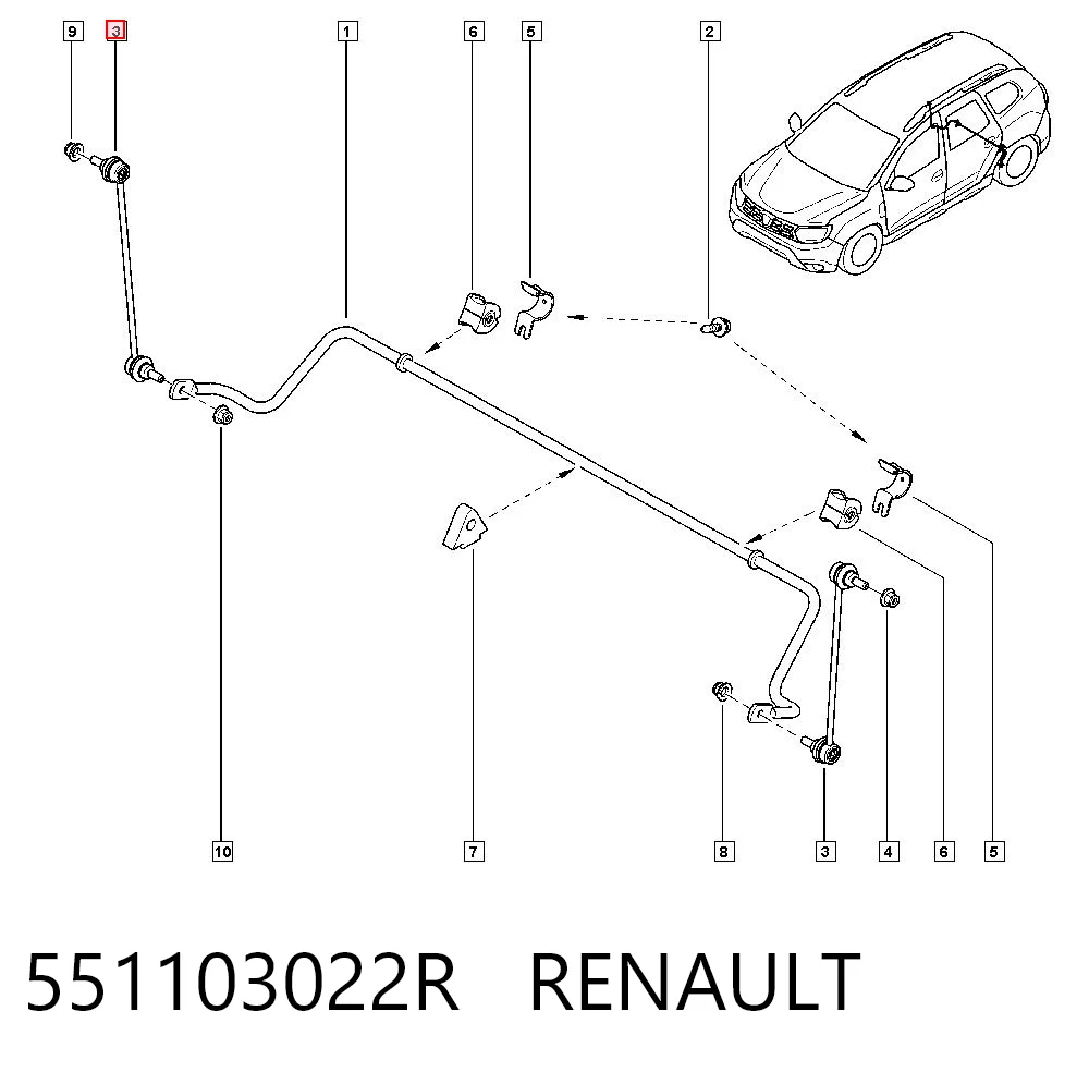 Dacia Duster  Ön Z rot
