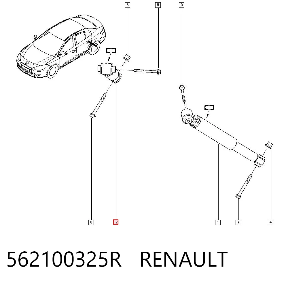 Renault Fluence Arka amortisör