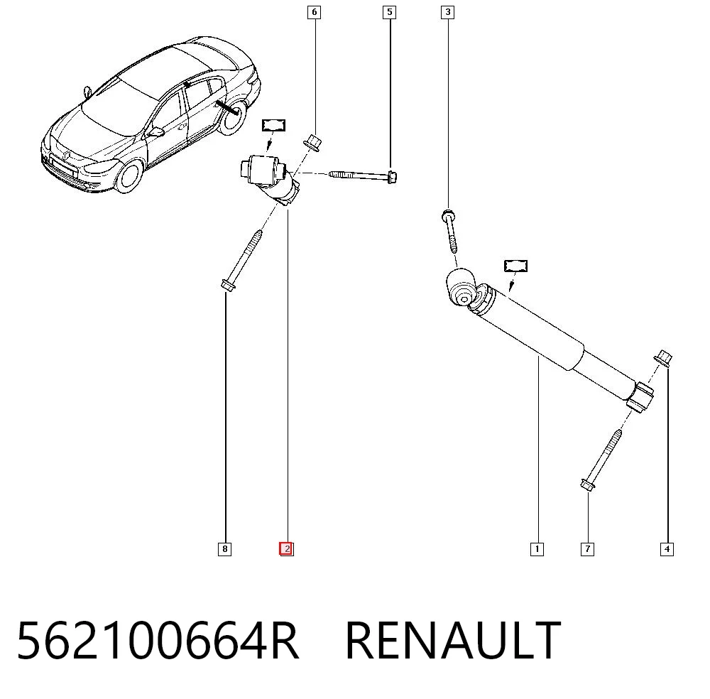 Renault Fluence Arka amortisör