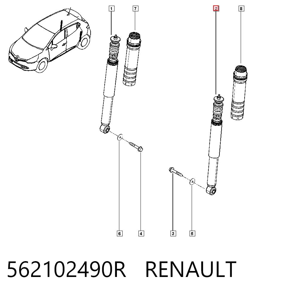 Renault Clio IV Arka amortisör Türkiye fiyatı