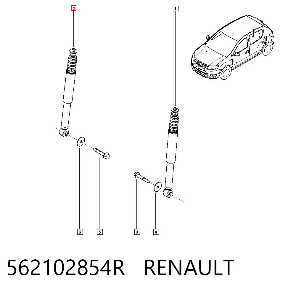Dacia Logan  Arka amortisör