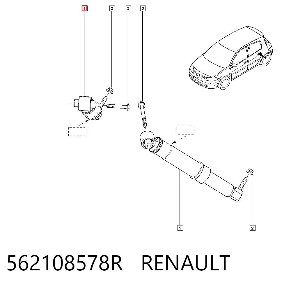 Megane II Arka amortisör