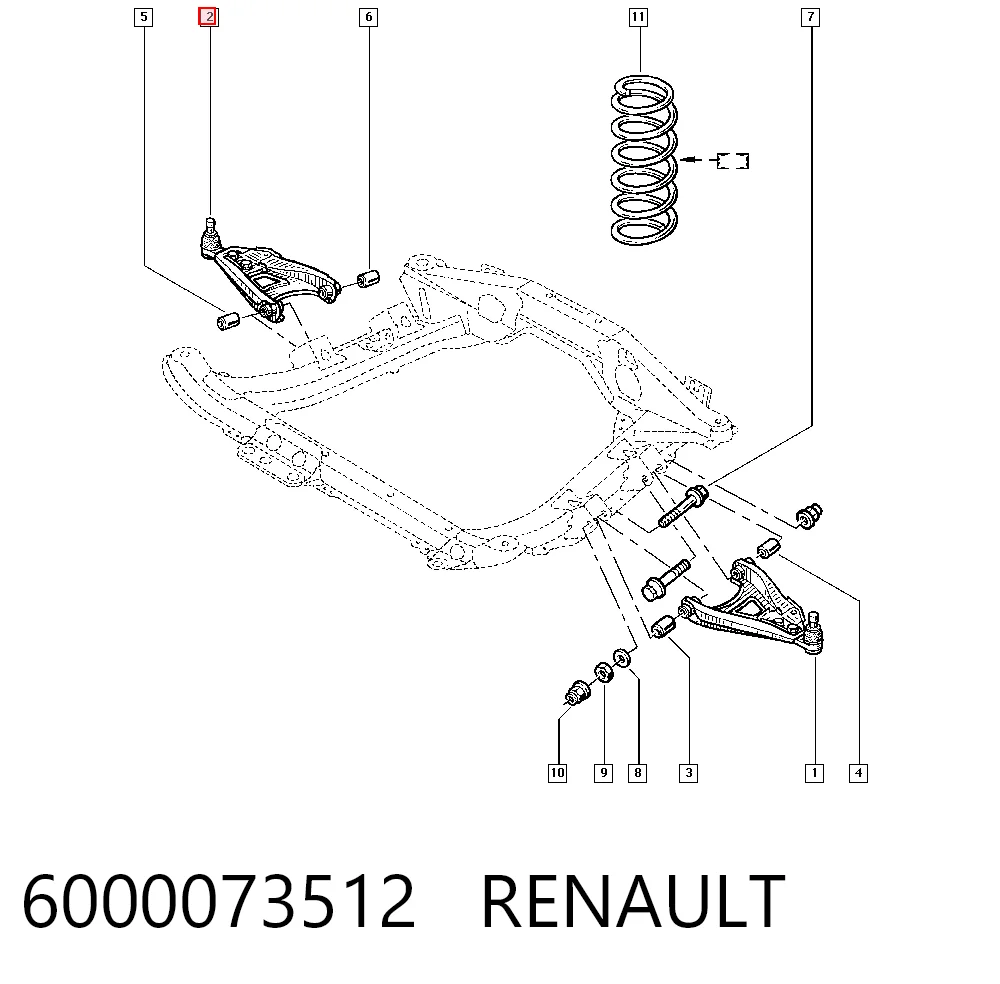 Clio II Sağ alt salıncak