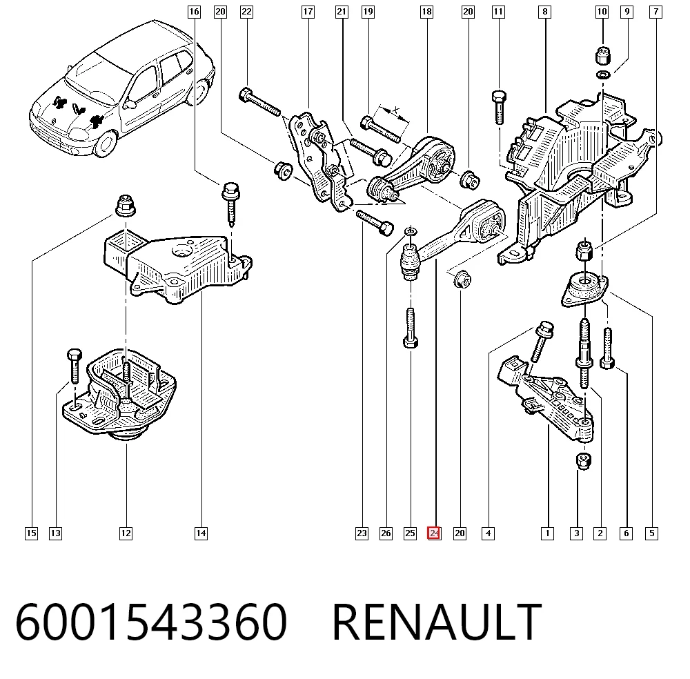Megane I Arka motor kulağı
