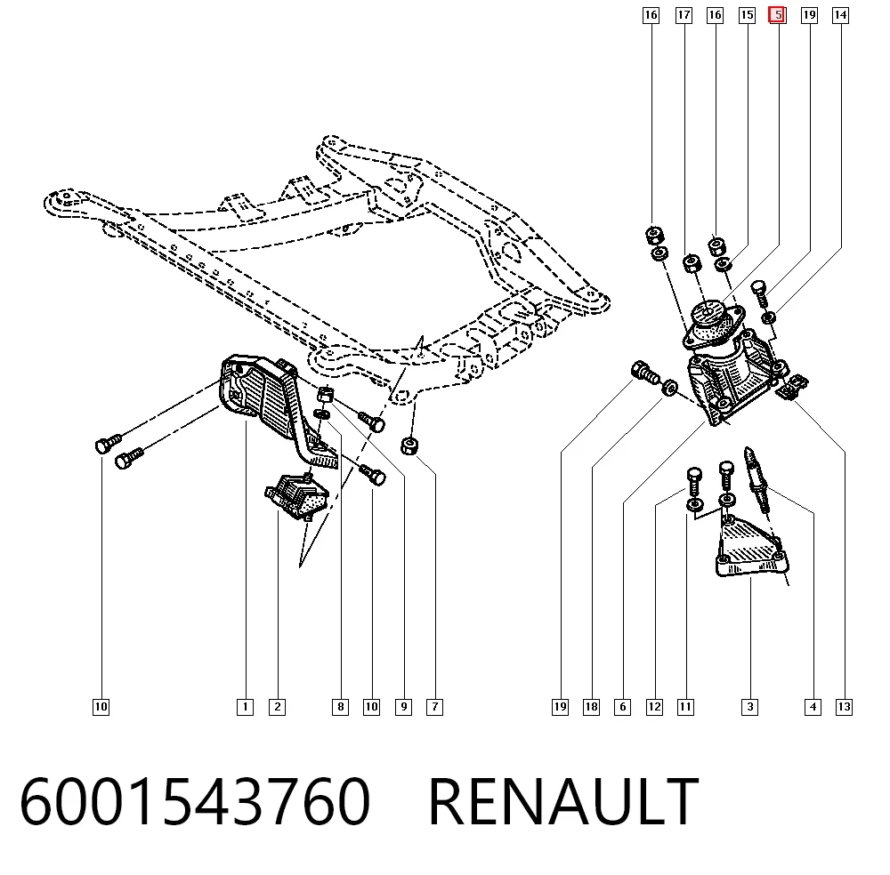 Renault Megane I Sol Motor Kulağı