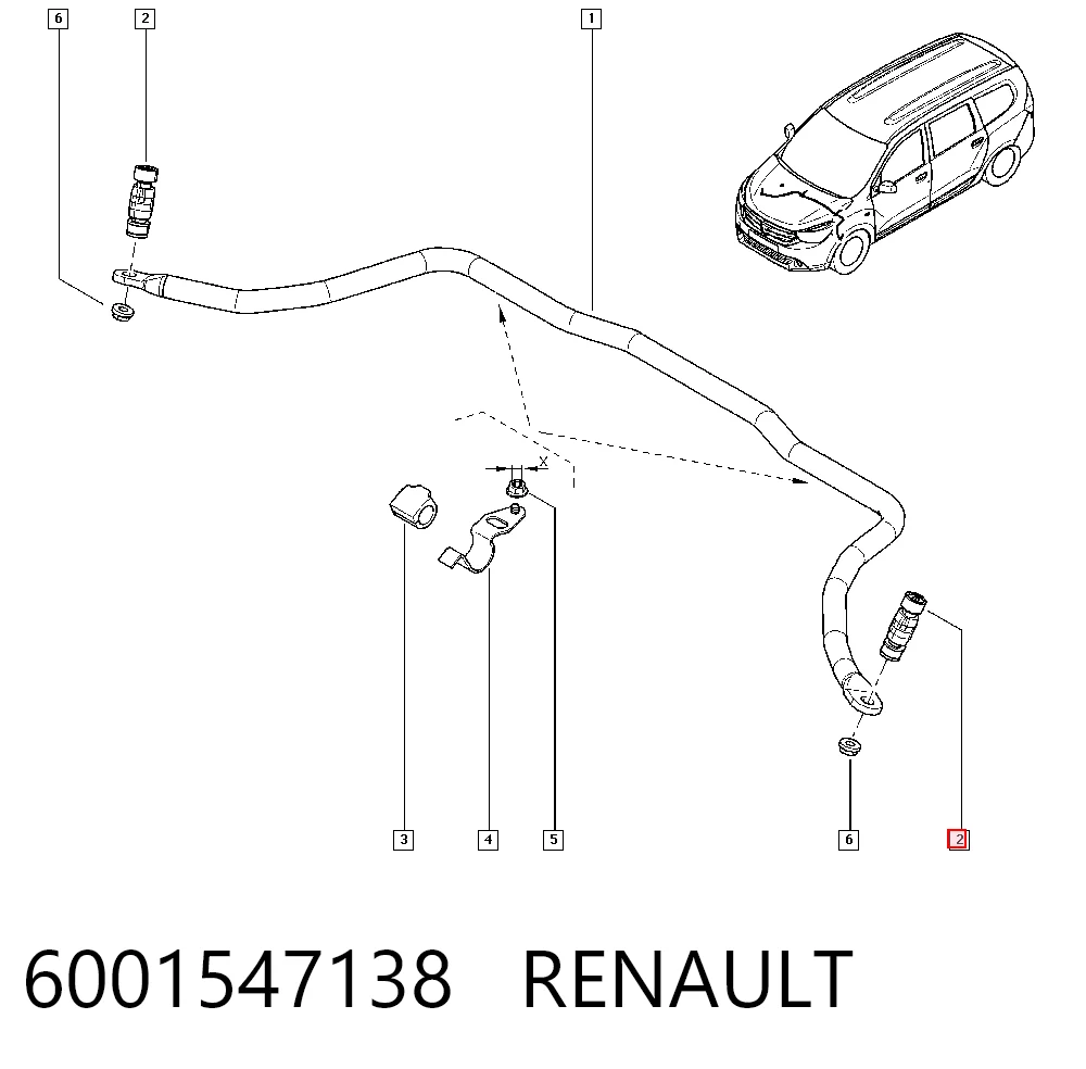 Logan I sedan (LS) (2004 - 2012) Ön Z rot