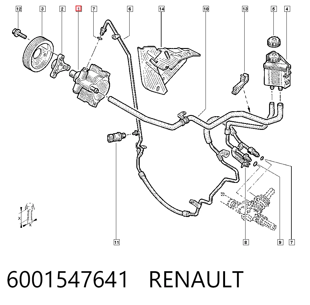 Renault Kangoo  Hidrolik direksiyon pompası Türkiye fiyatı