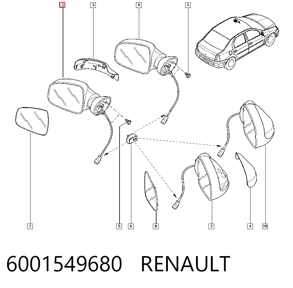 Dacia Duster  Yan ayna Türkiye fiyatı