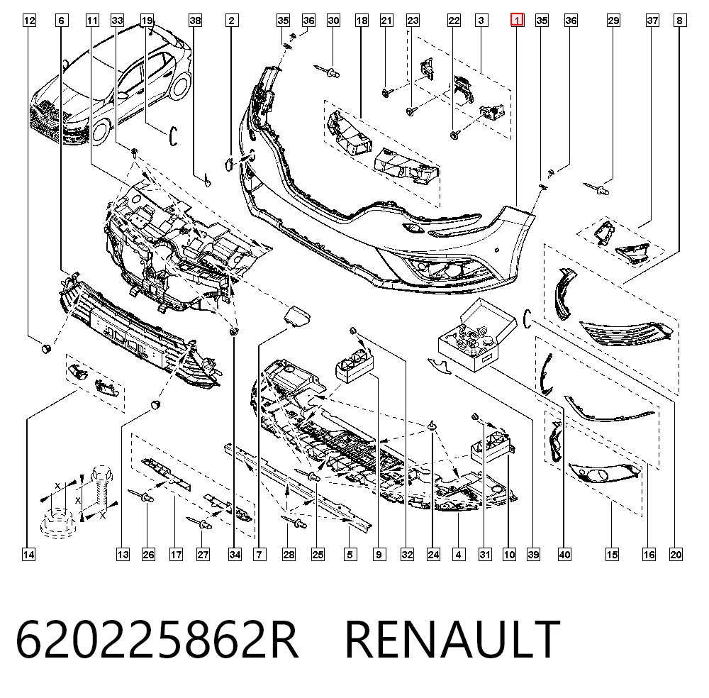 Megane IV station wagon (K9A, K9M, K9N) (2016 - 2026) Tampon