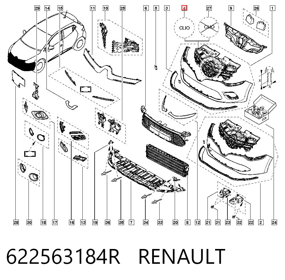 Renault Clio IV ön panjur Türkiye fiyatı