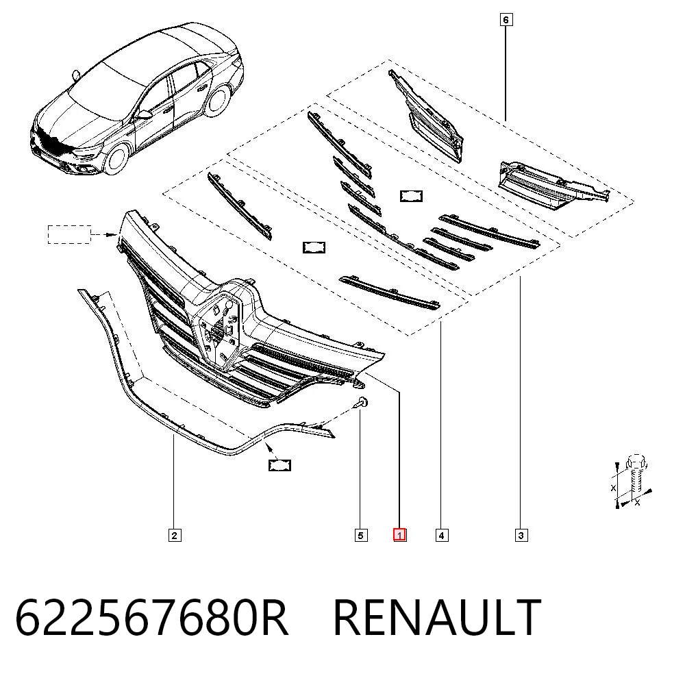 Renault Megane IV (2016 - 2026) Radyatör ızgarası satın al