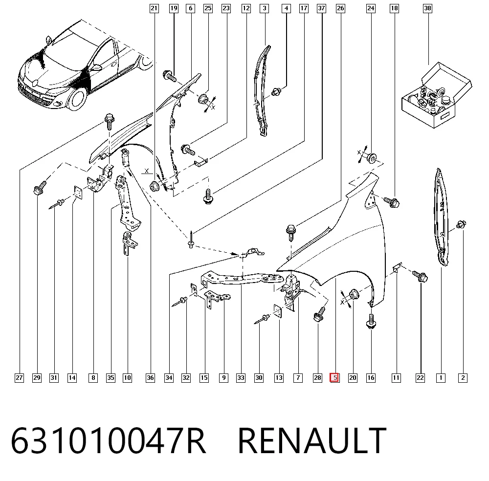 Renault Megane III Sol ön çamurluk Türkiye fiyatı