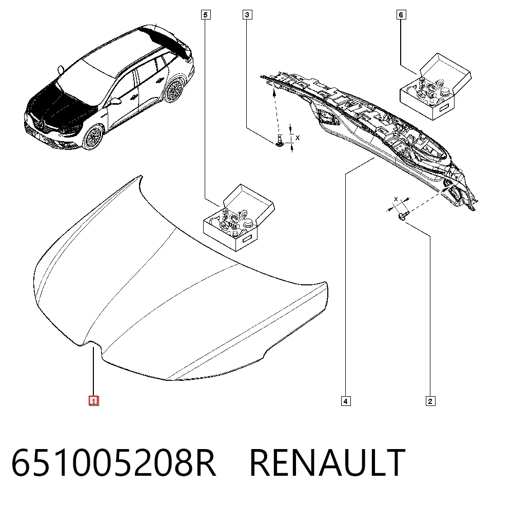 Renault Megane IV Kaput orijinal