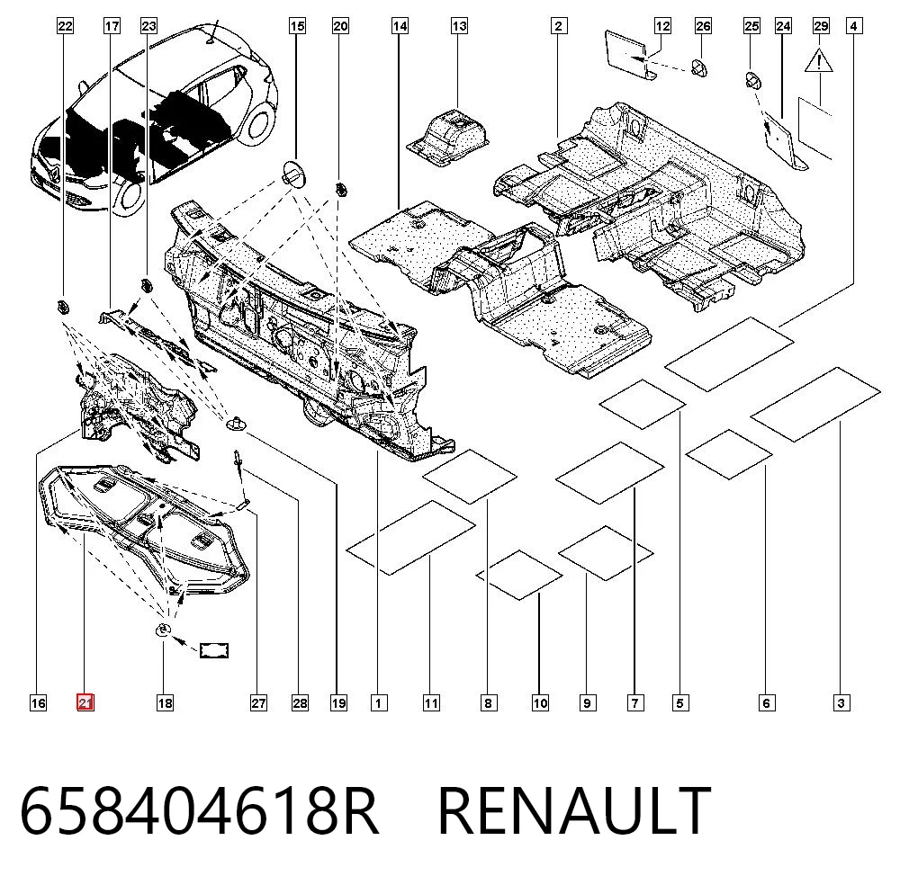 Renault Clio IV (2012 - 2021) Kaput yalıtımı fiyatı
