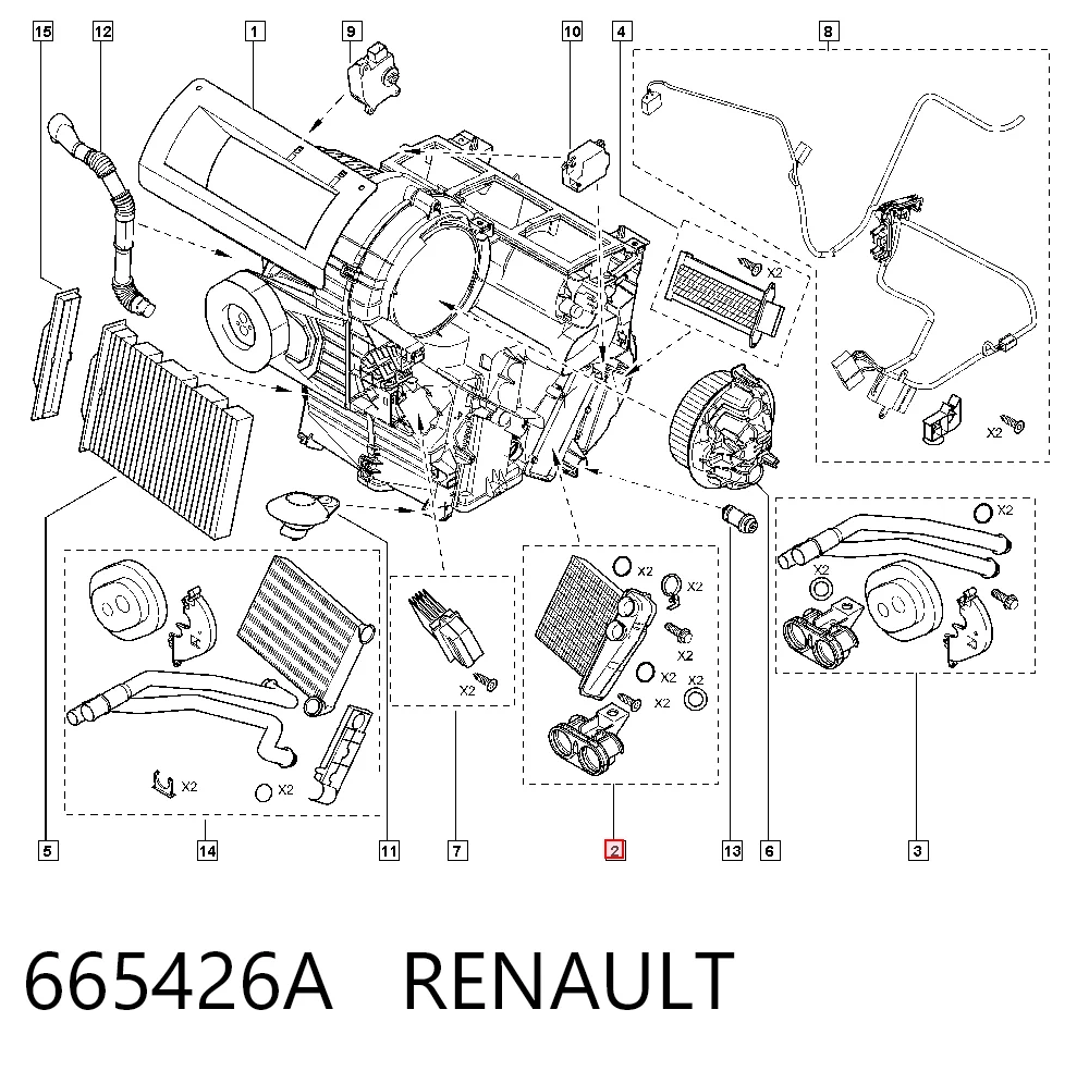 Renault Megane II Kalorifer radyatörü
