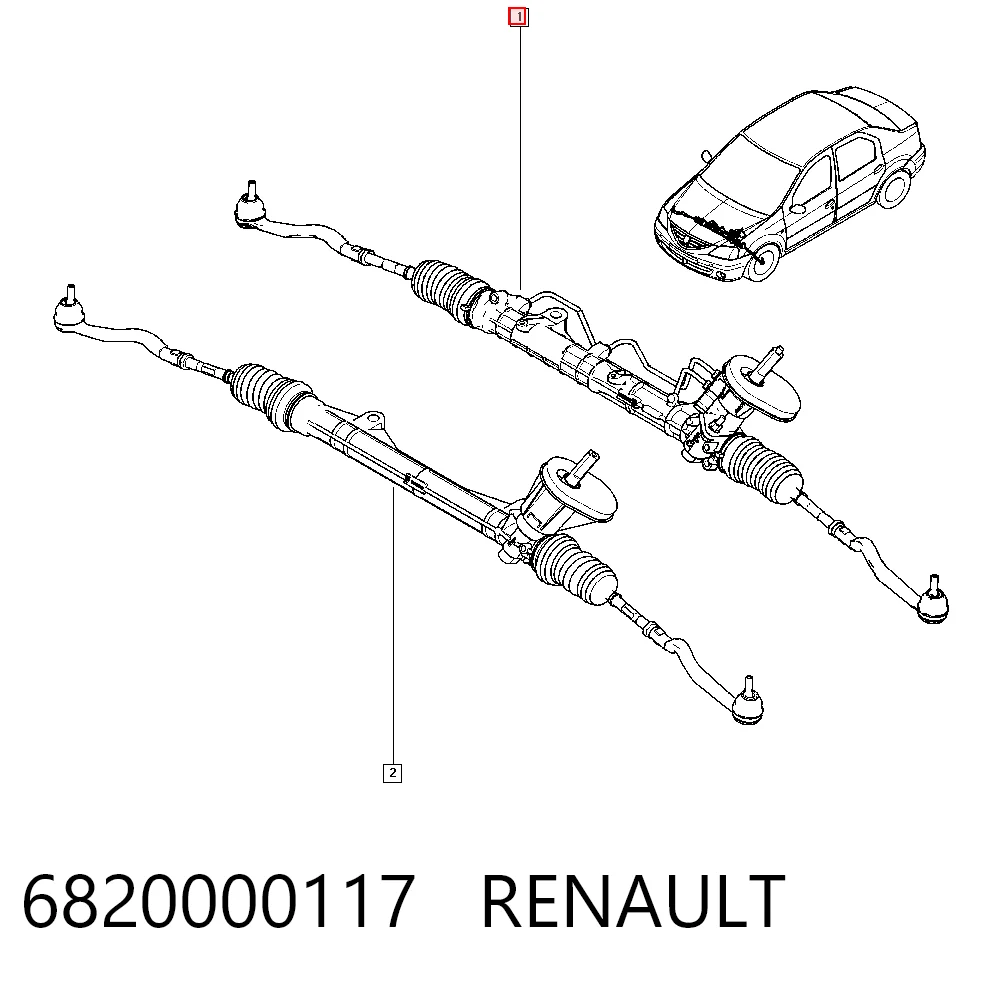 Dacia Logan  Direksiyon kutusu