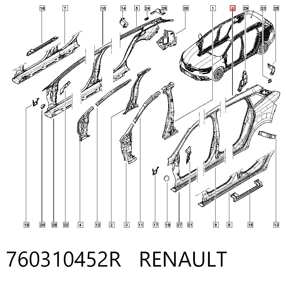 Renault Megane IV Sol arka çamurluk