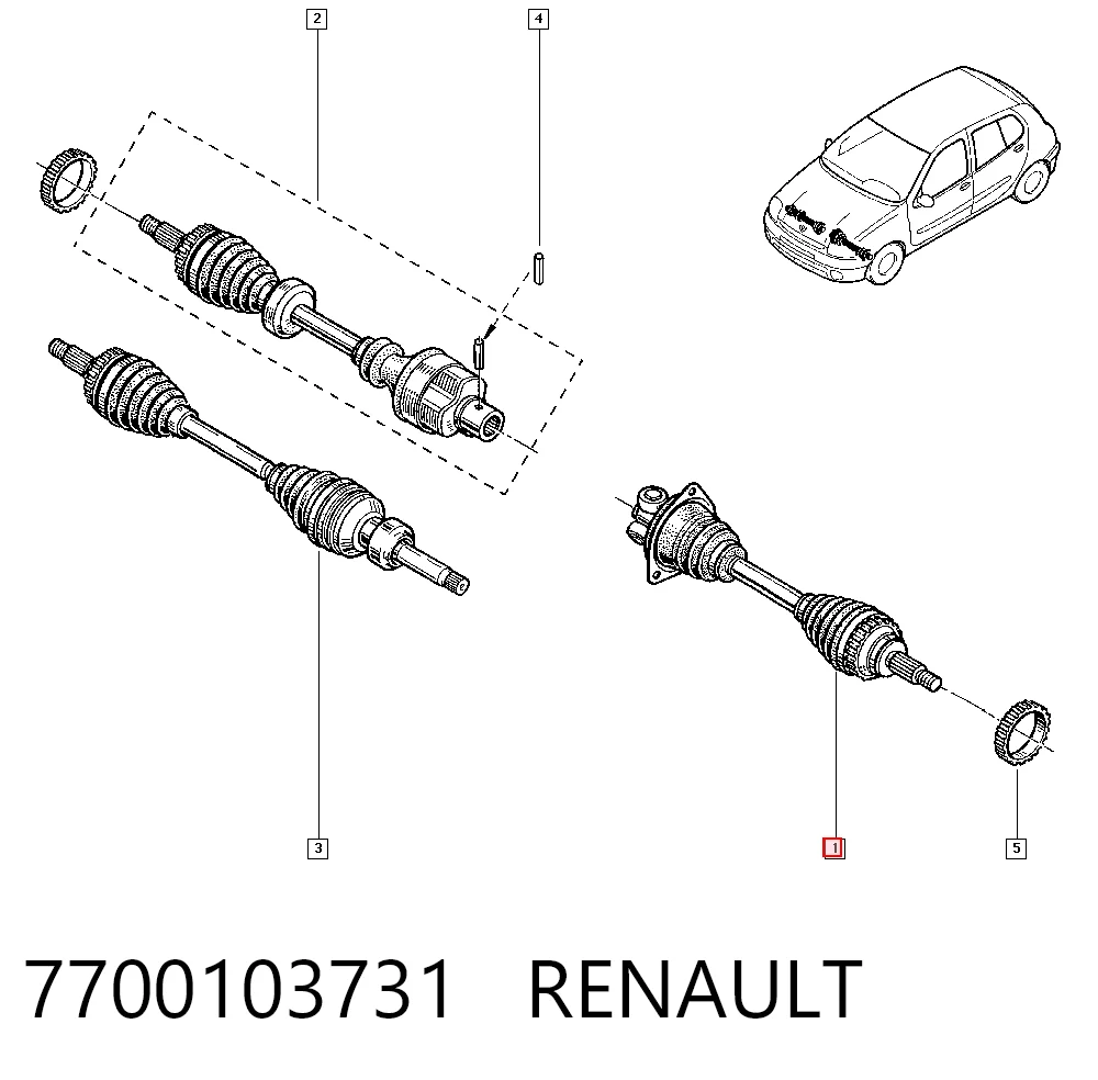 Renault Kangoo I Sol aks
