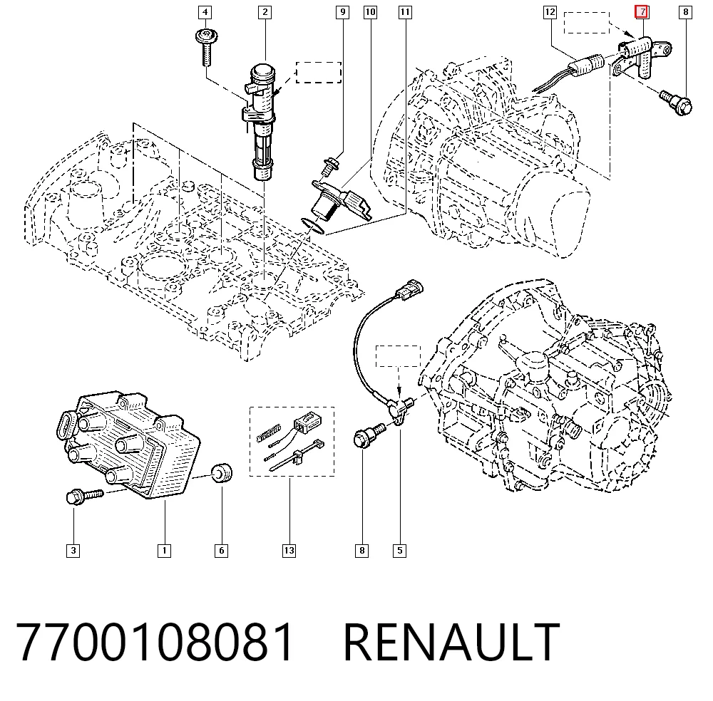 Renault Clio II Krank mili sensörü