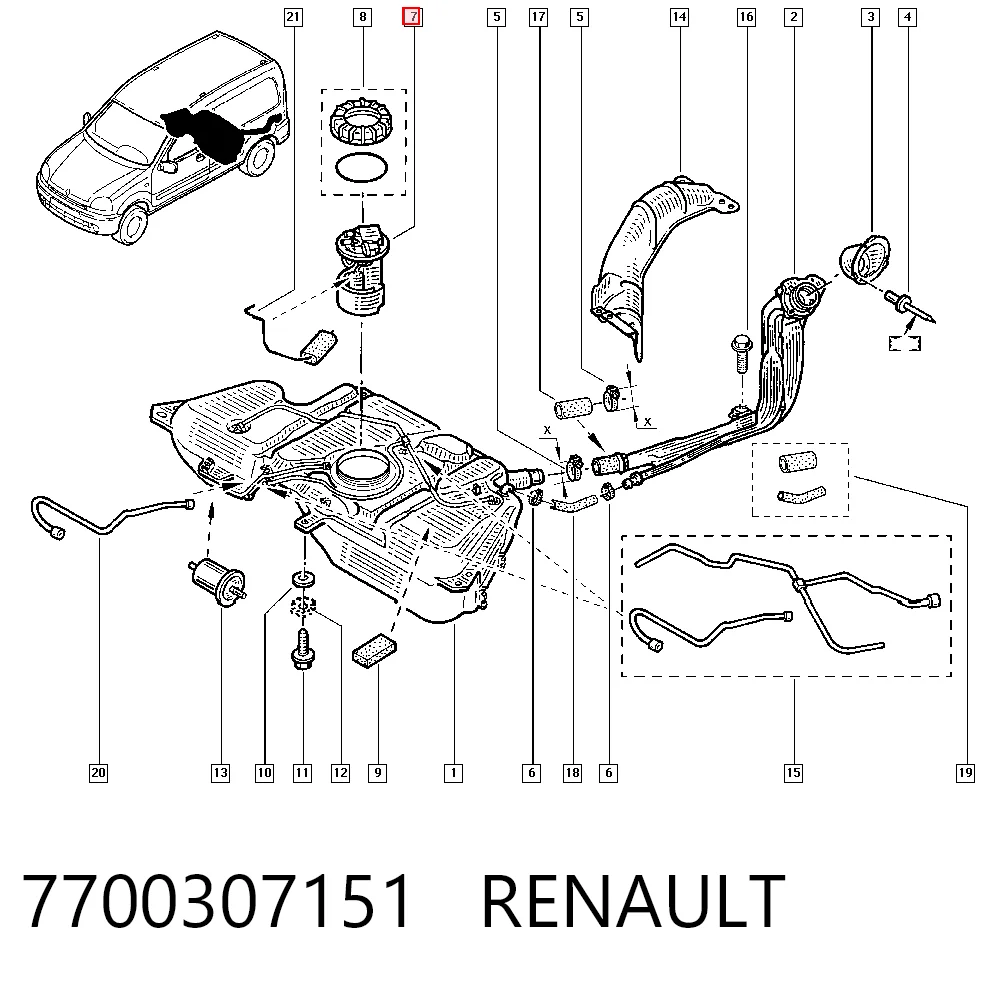 Renault Kangoo I Yakıt pompası Türkiye fiyatı