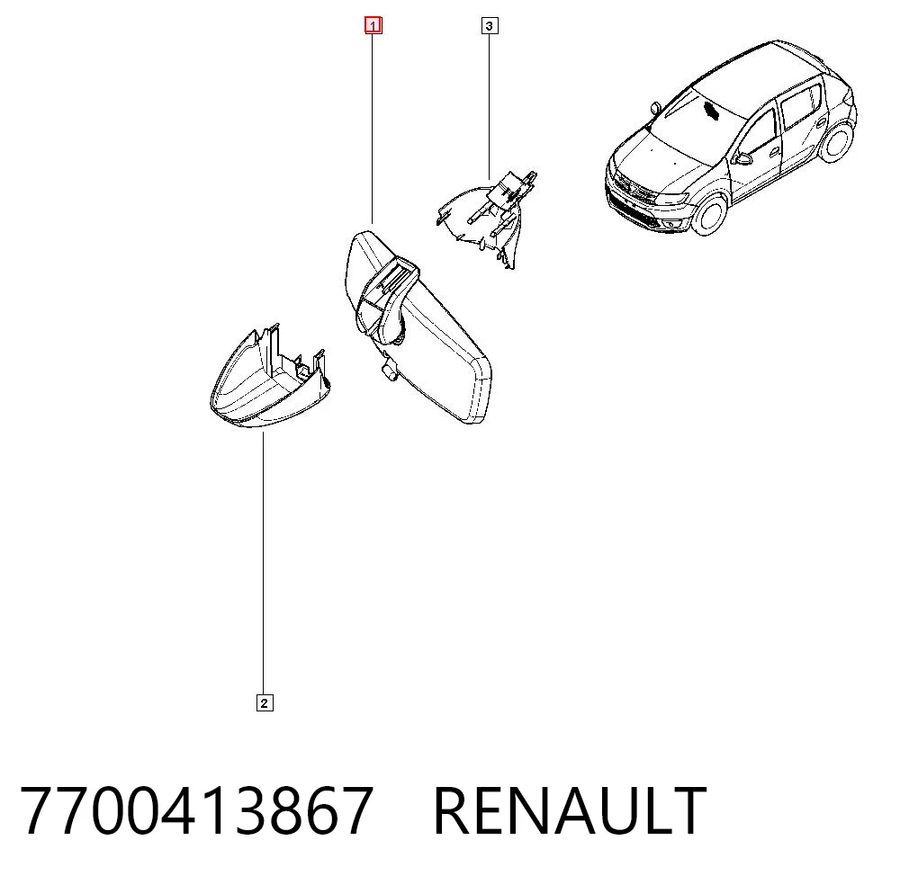 Renault Clio II Dikiz aynası