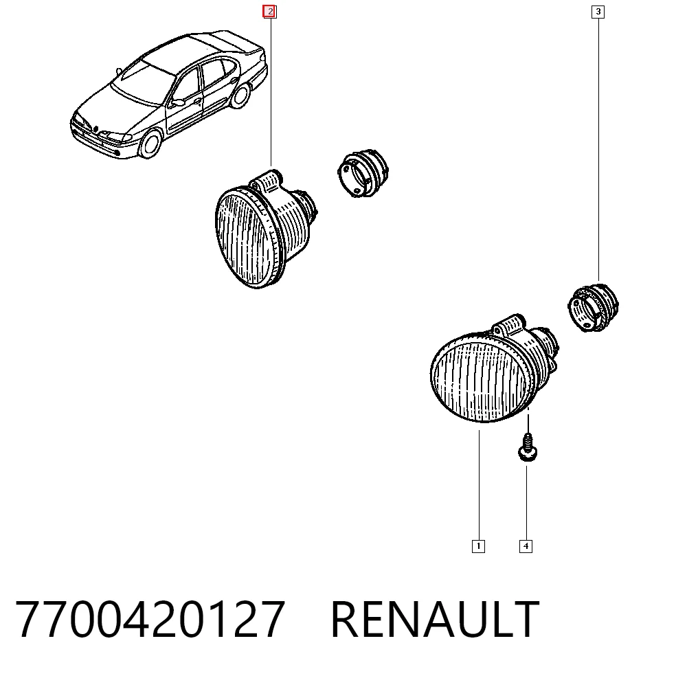 Kangoo  Sağ sis farı