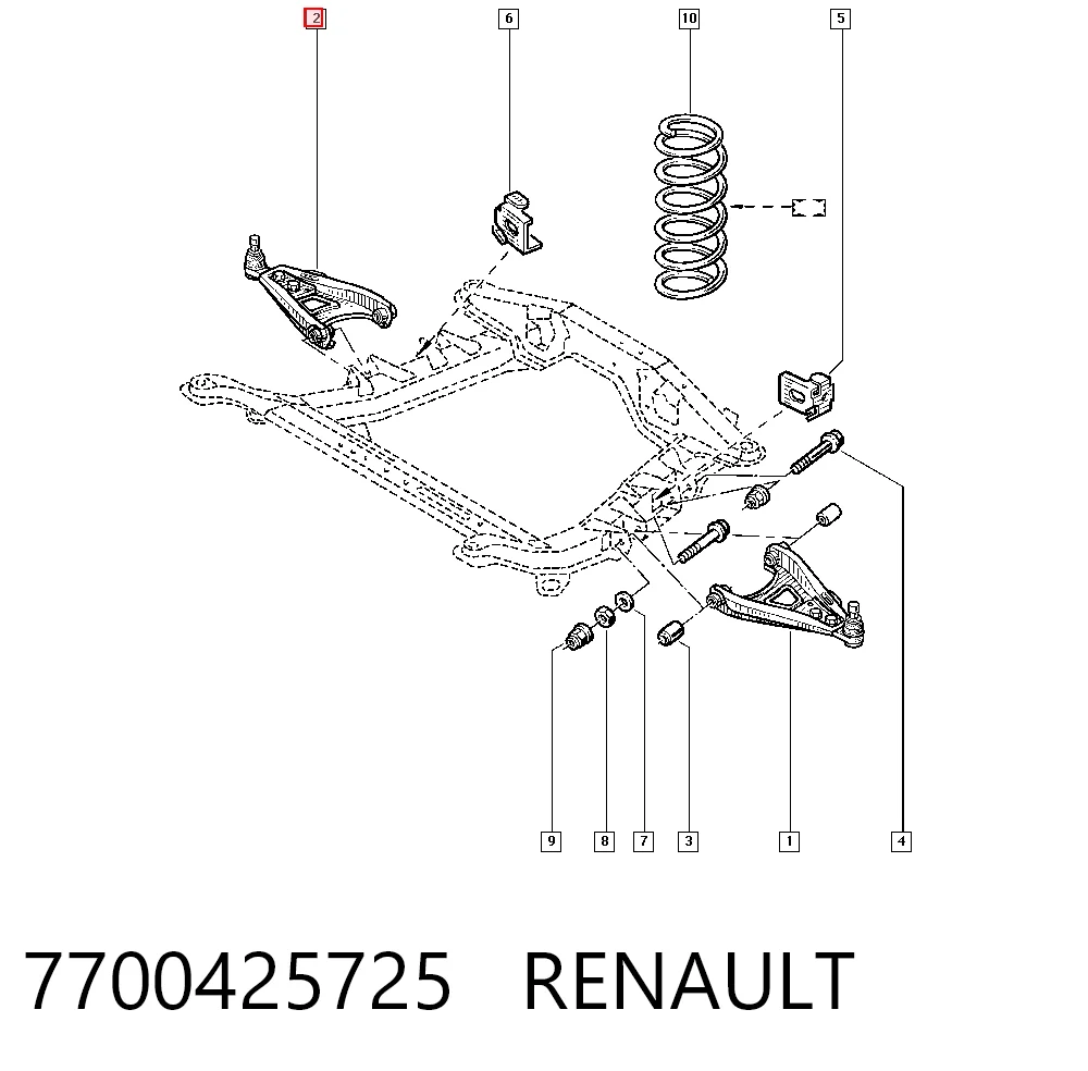 Renault Megane I Sağ alt salıncak