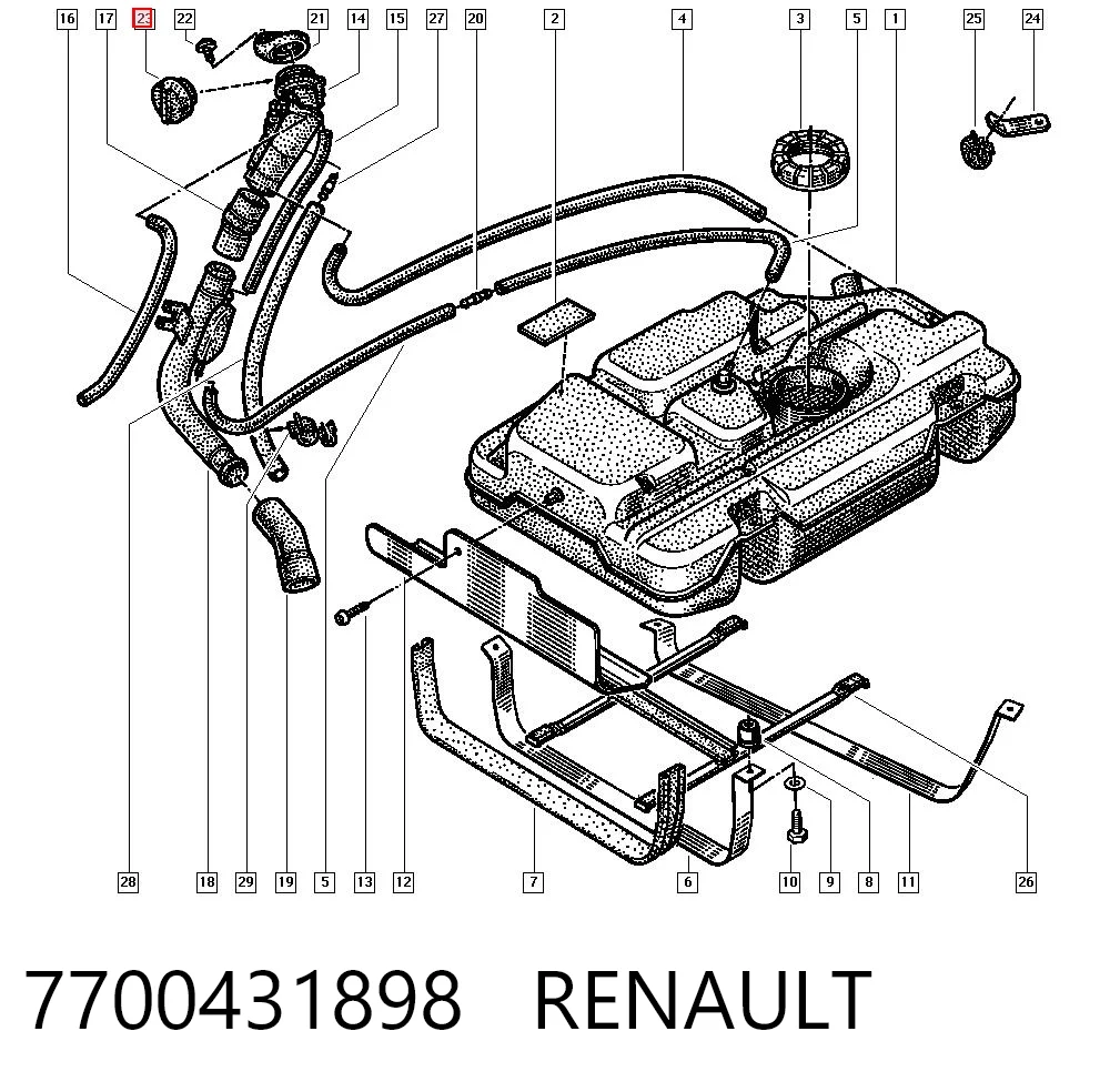 Clio IV Benzin depo kapağı