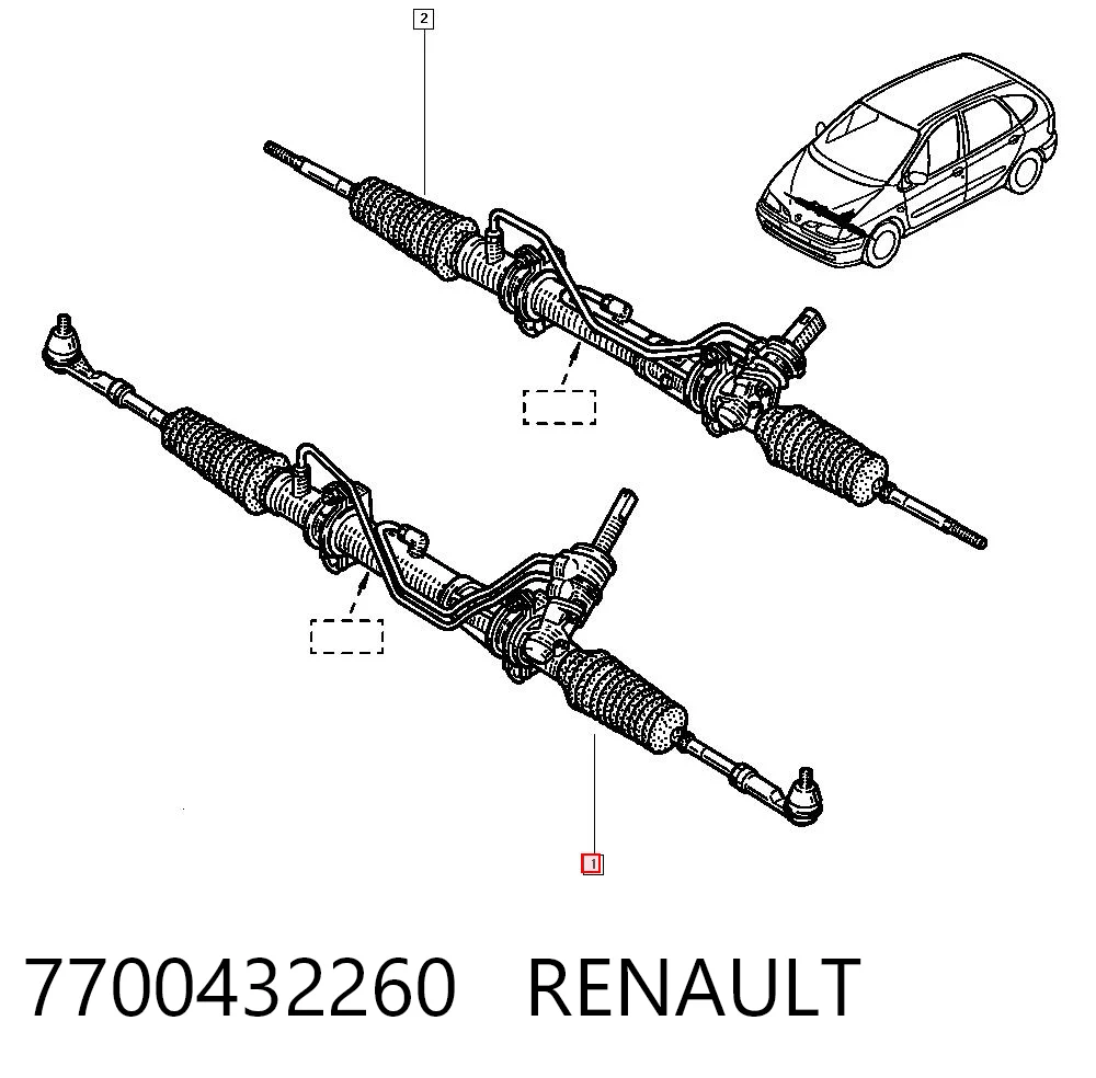 Megane I sedan (LA0, LA1) (1996 - 2003) Direksiyon kutusu