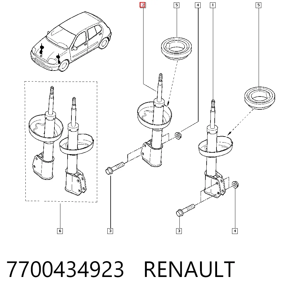 Renault Clio II Ön amortisör Türkiye fiyatı
