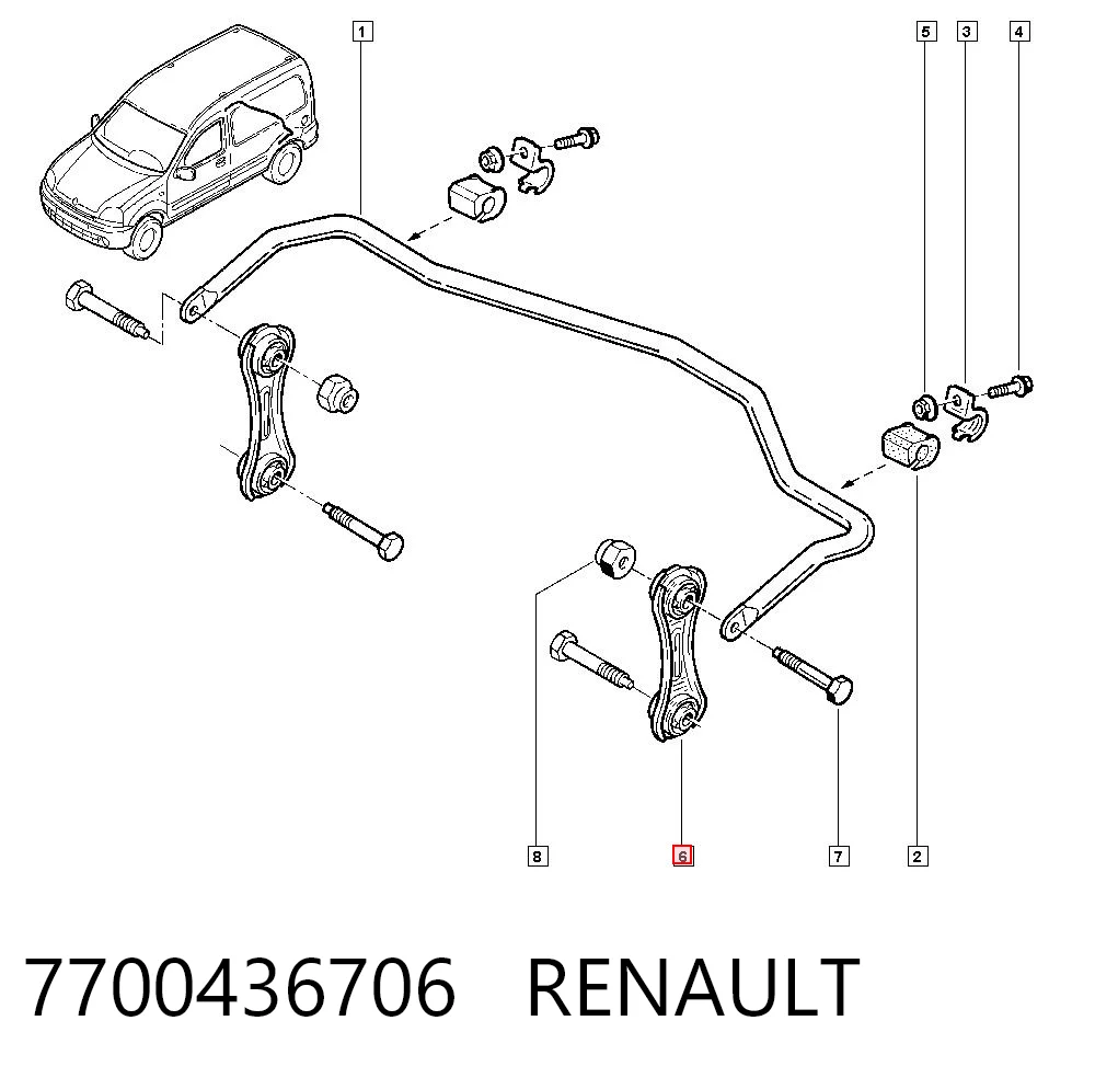 Renault Kangoo I Arka askı rotu Türkiye fiyatı