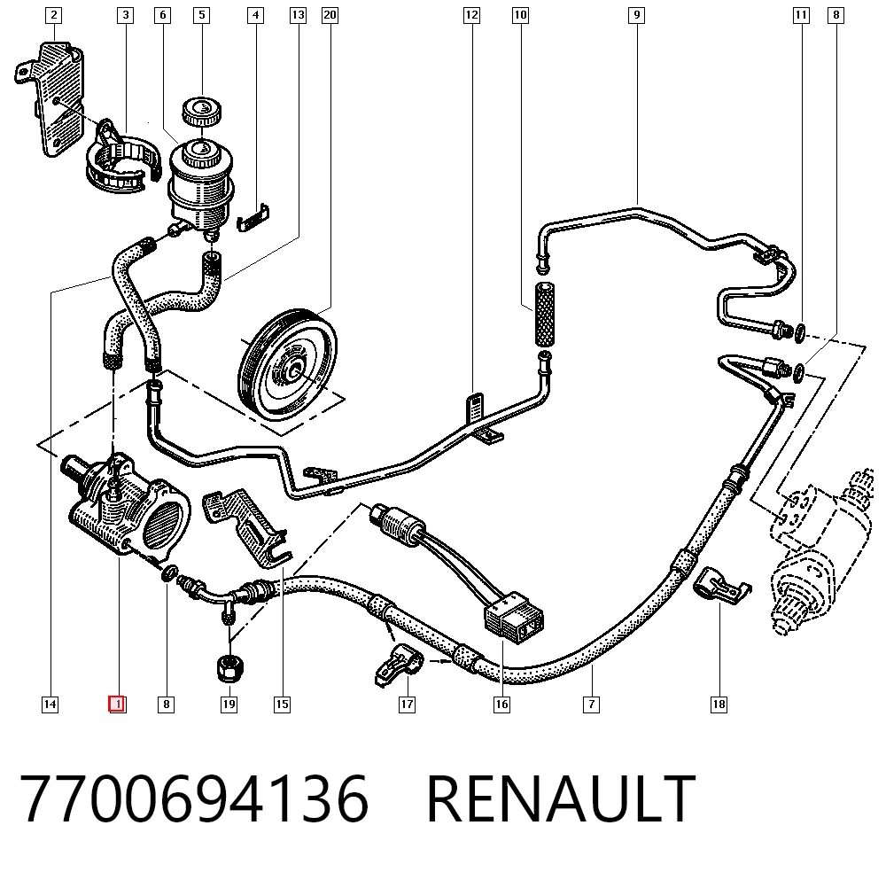 Renault 19 I Hidrolik direksiyon pompası Türkiye fiyatı