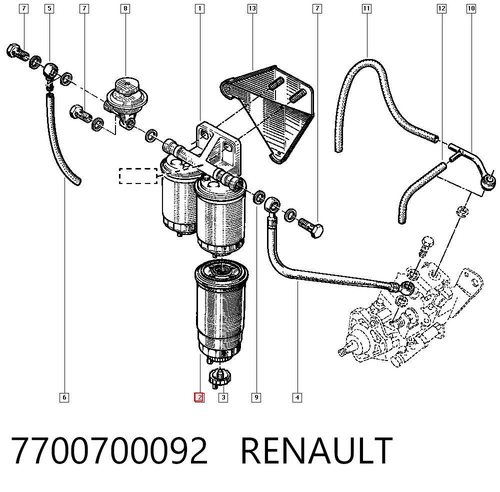 7700700092 Renault (RVI)