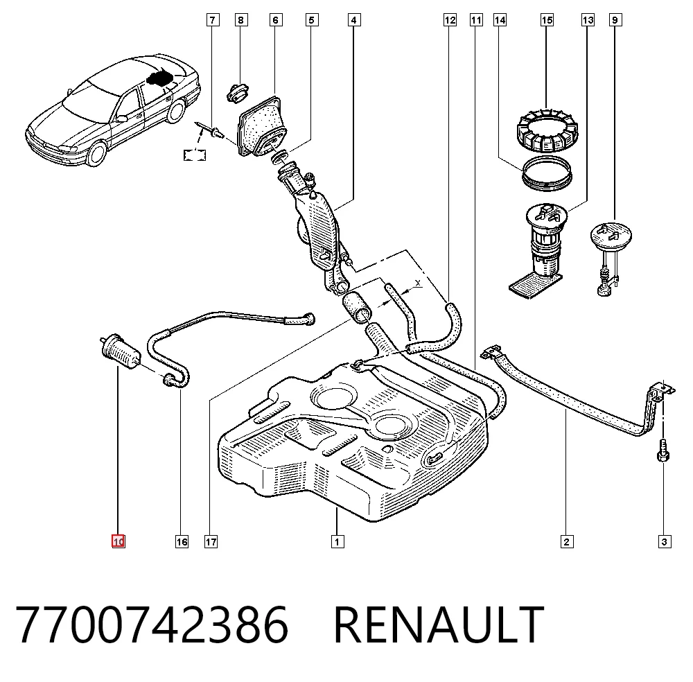 7700742386 Renault (RVI)