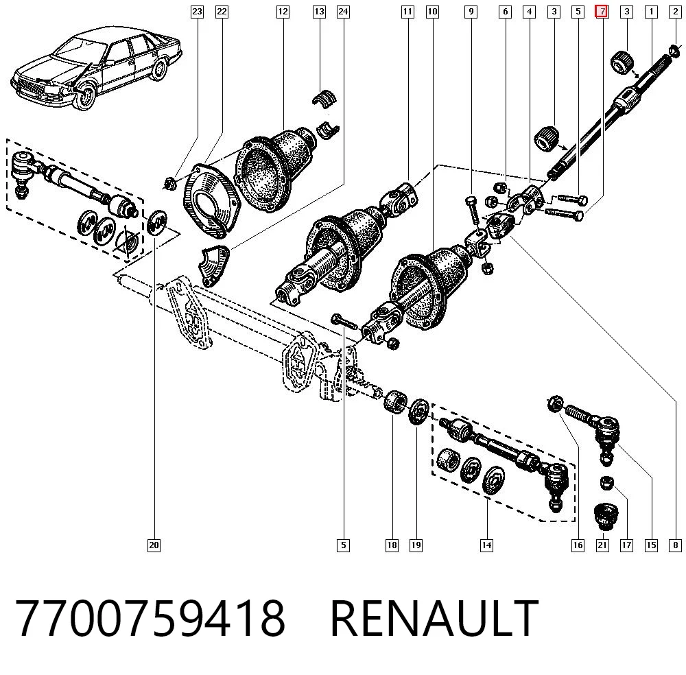 19 I hatchback (B53, C53) (1988 - 1992) Rot kolu