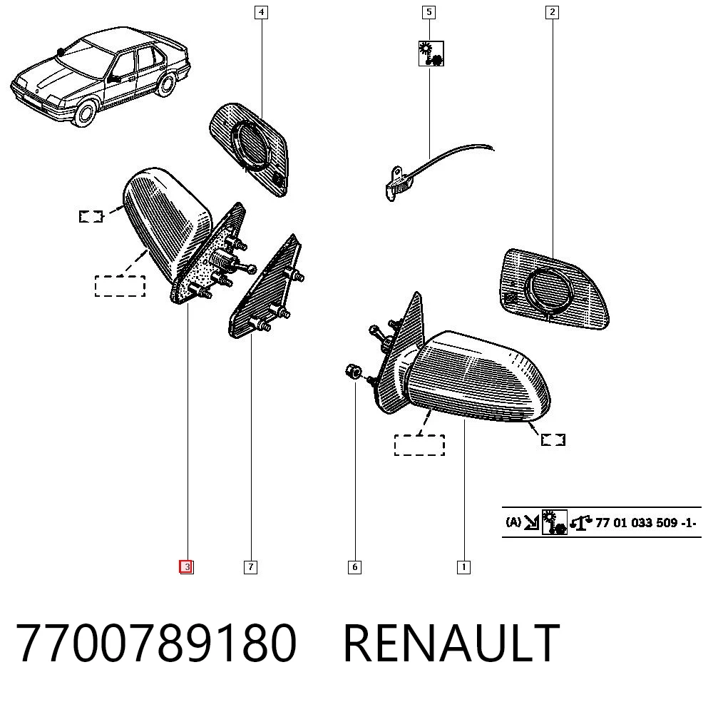 Renault 19 I Sağ ayna Türkiye fiyatı