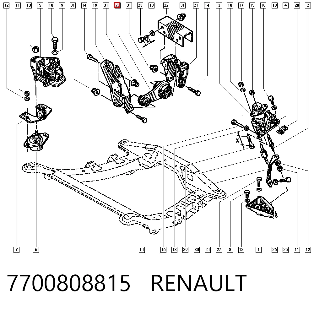 Renault 19 I Arka motor kulağı Türkiye fiyatı