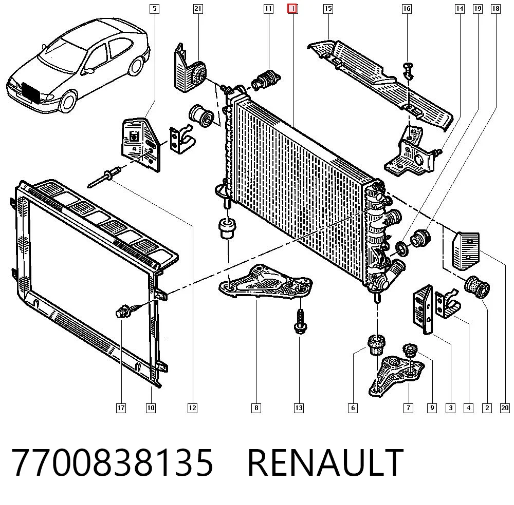 7700838135 Renault (RVI)
