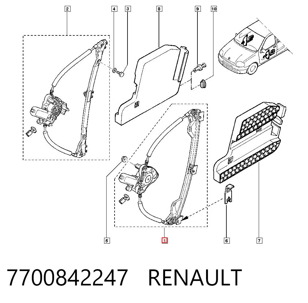 Renault Clio II Sol Ön cam krikosu Türkiye fiyatı