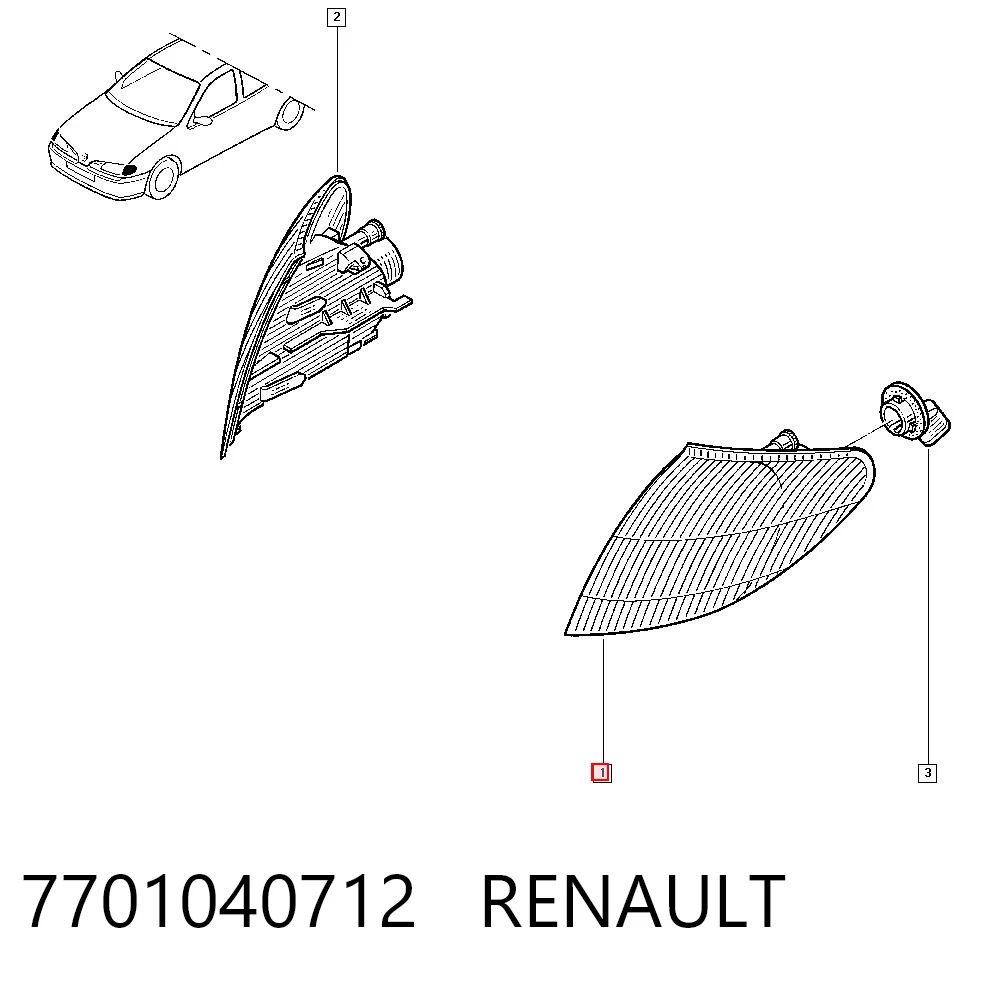 Renault Megane I Sol Sinyal Lambası