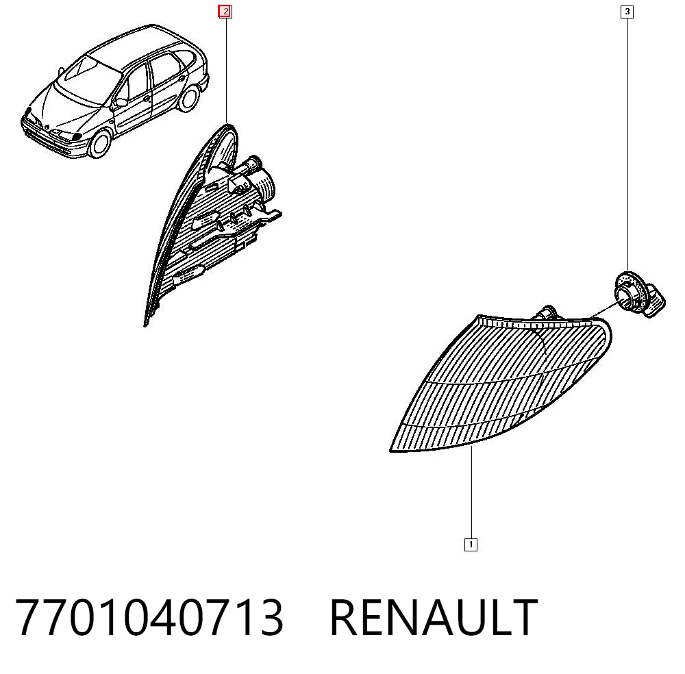 Renault Megane I Sağ sinyal lambası Türkiye fiyatı