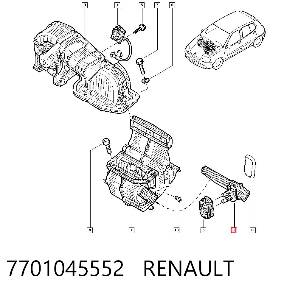 Renault Clio  Kalorifer radyatörü