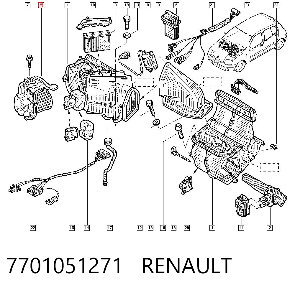 Renault Clio  Kalorifer fan motoru