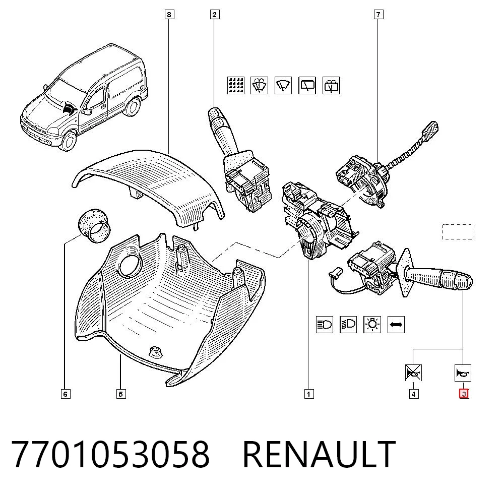 Renault Clio II Far Sinyal Kolu
