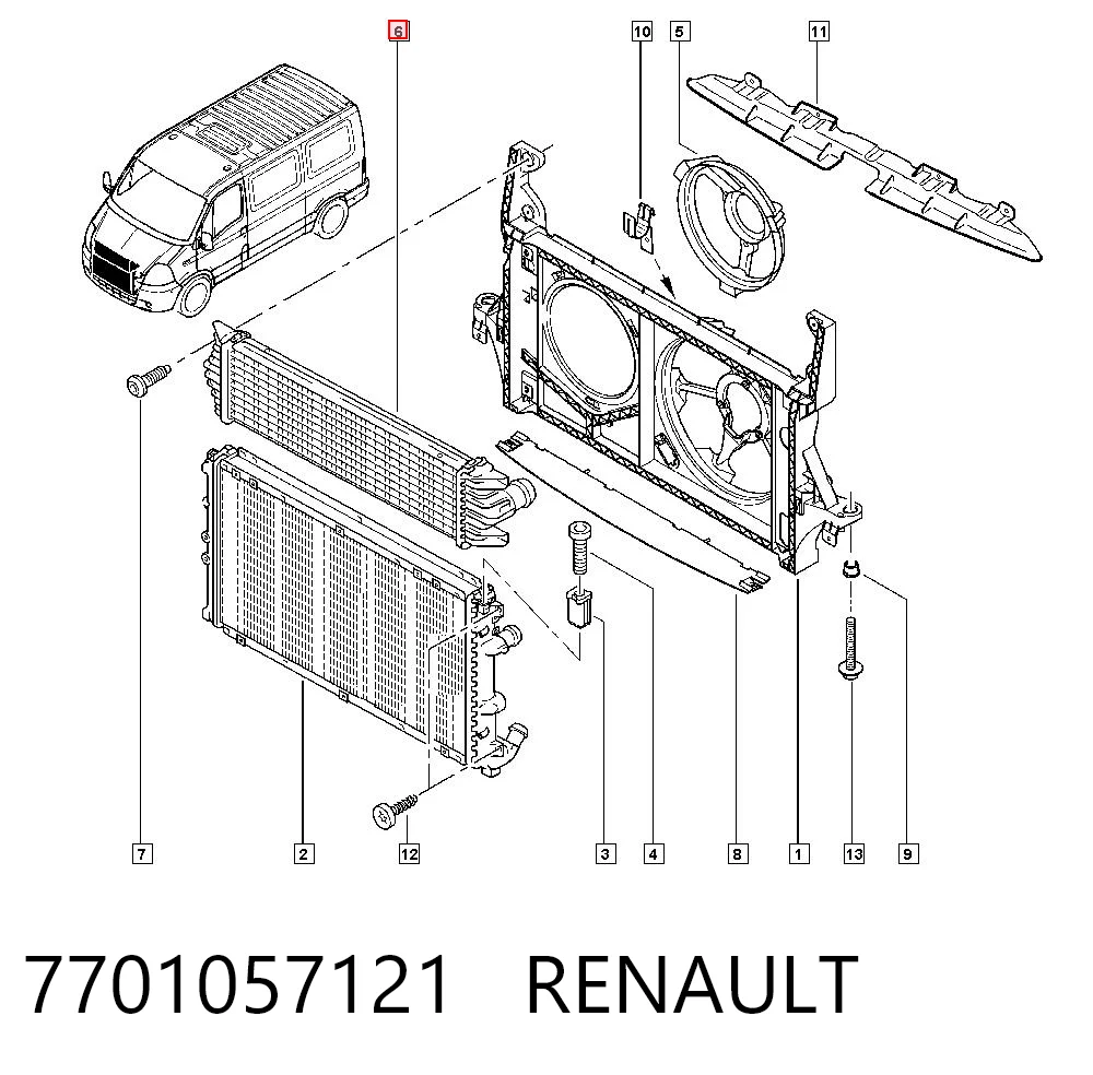7701057121 Renault (RVI)