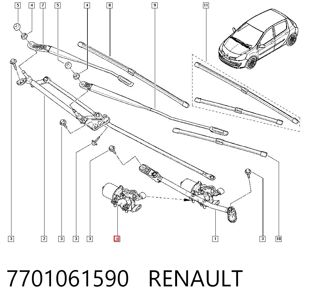Renault Clio III Silecek Motoru Türkiye fiyatı